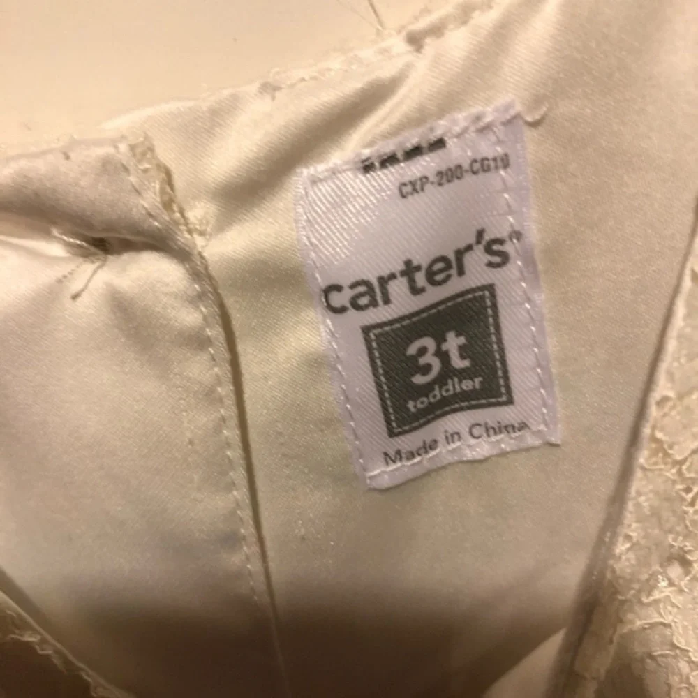 Carters girls 3T black and white‎ lace overlay dress sleeveless